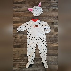 101 Dalmatians Kids One Piece Costume - White and Black